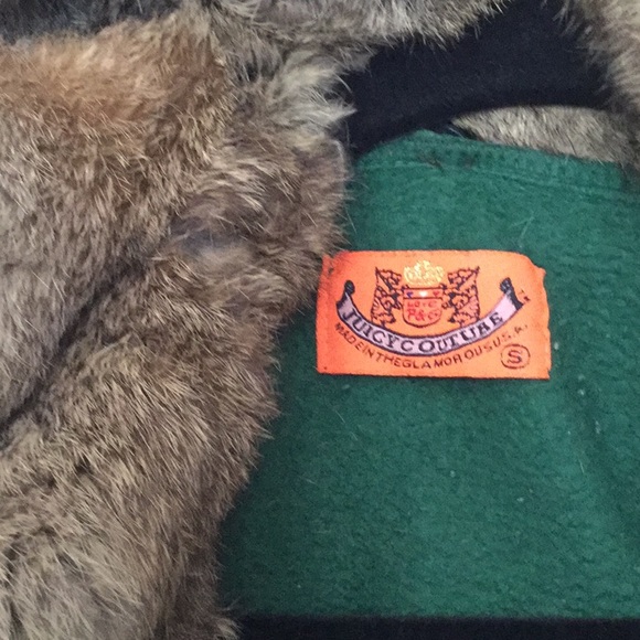 Juicy REAL FUR trimmed zip up hoodie - Picture 2 of 4